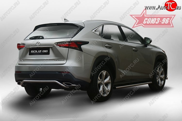 13 319 р. Узкая защита заднего бампера d42 Souz-96 Lexus NX200 Z10 дорестайлинг (2014-2017)  с доставкой в г. Краснодар