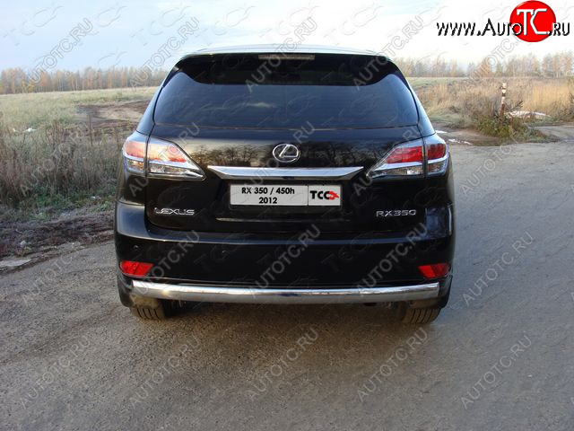 26 999 р. Защита заднего бампера (овальная) ТСС (нержавейка d75х42 мм)  Lexus RX350  AL10 (2012-2015) рестайлинг  с доставкой в г. Краснодар