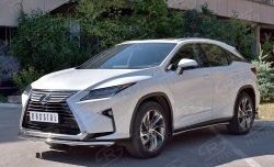 16 899 р. Защита переднего бампера (Ø42 мм, нержавейка) SLITKOFF  Lexus RX  200T (2015-2017) AL20 дорестайлинг  с доставкой в г. Краснодар. Увеличить фотографию 2