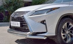 21 699 р. Защита переднего бампера (2 трубыØ63 и 42 мм, нержавейка) SLITKOFF  Lexus RX  200T (2015-2017) AL20 дорестайлинг  с доставкой в г. Краснодар. Увеличить фотографию 4