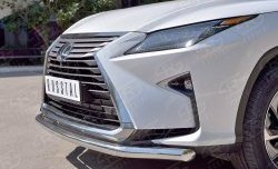 18 799 р. Защита переднего бампера (Ø63 мм, нержавейка) SLITKOFF  Lexus RX  200T (2015-2017) AL20 дорестайлинг  с доставкой в г. Краснодар. Увеличить фотографию 4