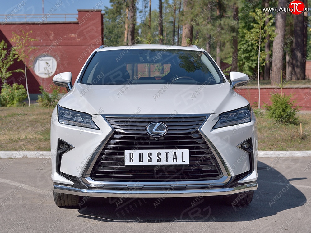 18 799 р. Защита переднего бампера (Ø63 мм, нержавейка) SLITKOFF  Lexus RX  200T (2015-2017) AL20 дорестайлинг  с доставкой в г. Краснодар