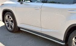 32 949 р. Защита порогов из круглой трубы диаметром 63 мм SLITKOFF Lexus RX 200T AL20 дорестайлинг (2015-2017)  с доставкой в г. Краснодар. Увеличить фотографию 2