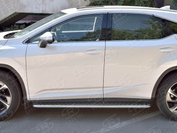 25 849 р. Широкая защита порогов с трубой диаметром 42 мм SLITKOFF v2 Lexus RX 200T AL20 дорестайлинг (2015-2017)  с доставкой в г. Краснодар. Увеличить фотографию 3