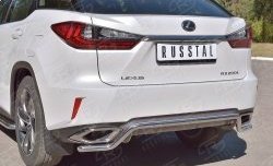 18 999 р. Защита заднего бампера (Ø42 мм волна, нержавейка) SLITKOFF  Lexus RX  200T (2015-2017) AL20 дорестайлинг  с доставкой в г. Краснодар. Увеличить фотографию 3