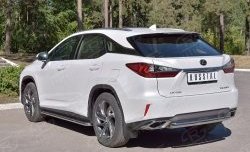 18 799 р. Защита заднего бампера (Ø63 мм, окрашенная) SLITKOFF Lexus RX 200T AL20 дорестайлинг (2015-2017)  с доставкой в г. Краснодар. Увеличить фотографию 2