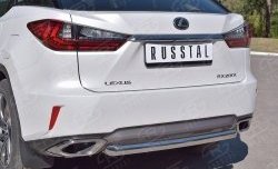 18 799 р. Защита заднего бампера (Ø63 мм, окрашенная) SLITKOFF Lexus RX 200T AL20 дорестайлинг (2015-2017)  с доставкой в г. Краснодар. Увеличить фотографию 3