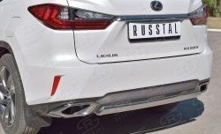 15 649 р. Защита заднего бампера (Ø75x42 мм, нержавейка) Russtal Lexus RX 200T AL20 дорестайлинг (2015-2017)  с доставкой в г. Краснодар. Увеличить фотографию 3