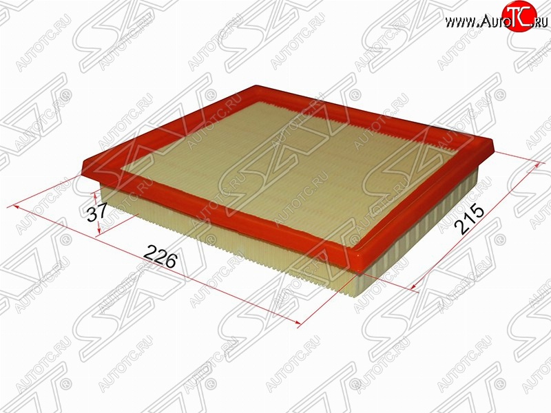 379 р. Фильтр воздушный двигателя SAT (226х215х37 mm)  Lexus RX  270 (2015-2019), Lexus RX270  AL10 (2010-2012), Lexus RX350  AL10 (2008-2015), Lexus RX450H  AL10 (2009-2012), Toyota Highlander  XU40 (2007-2013), Toyota Kluger  XU40 (2007-2013)  с доставкой в г. Краснодар