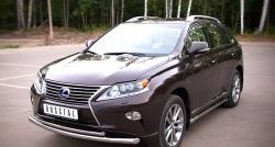 17 999 р. Защита переднего бампера (2 трубыØ63 и 42 мм, нержавейка) SLITKOFF Lexus RX350 AL10 дорестайлинг (2008-2012)  с доставкой в г. Краснодар. Увеличить фотографию 3