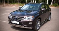 24 999 р. Защита переднего бампера (2 трубыØ75х42 мм, нержавейка) Russtal Lexus RX270 AL10 дорестайлинг (2010-2012)  с доставкой в г. Краснодар. Увеличить фотографию 4