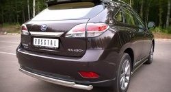 13 999 р. Защита заднего бампера (Ø63 и 42 мм, нержавейка) SLITKOFF Lexus RX270 AL10 дорестайлинг (2010-2012)  с доставкой в г. Краснодар. Увеличить фотографию 4