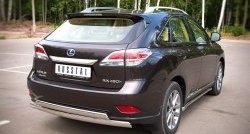 23 999 р. Защита заднего бампера (2 трубы Ø76х42 мм, нержавейка) Russtal Lexus RX270 AL10 дорестайлинг (2010-2012)  с доставкой в г. Краснодар. Увеличить фотографию 4