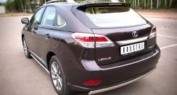 16 849 р. Защита заднего бампера (Ø75x42 мм, нержавейка) Russtal Lexus RX350 AL10 дорестайлинг (2008-2012)  с доставкой в г. Краснодар. Увеличить фотографию 4