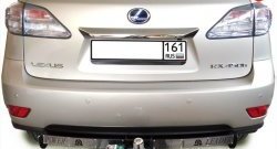 Фаркоп Лидер Плюс (c нерж. пластиной) Lexus RX270 AL10 дорестайлинг (2010-2012)