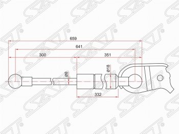 Газовый упор капота SAT Toyota Harrier XU30 (2003-2013)