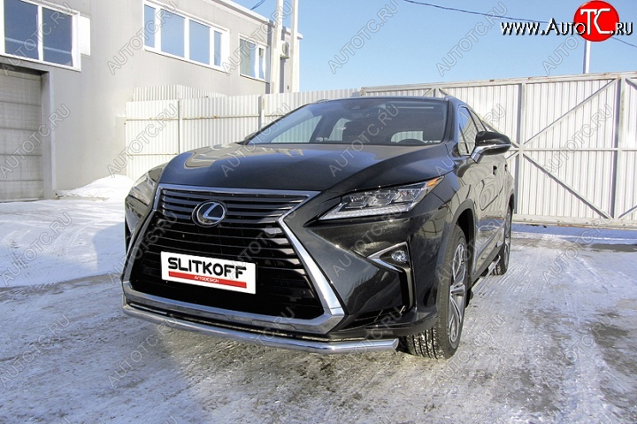 18 849 р. Одинарная защита переднего бампера диаметром 57 мм Slitkoff Lexus RX350 AL20 дорестайлинг (2015-2019) (Нержавейка, Полированная)  с доставкой в г. Краснодар