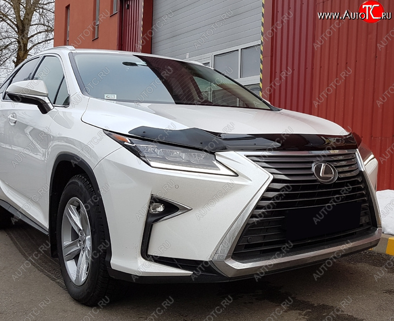 2 999 р. Дефлектор капота SIM Lexus RX350L AL20 дорестайлинг (2017-2019)  с доставкой в г. Краснодар