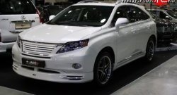 13 349 р. Накладка JAOS на передний бампер Lexus RX450H AL10 дорестайлинг (2009-2012) (Неокрашенная)  с доставкой в г. Краснодар. Увеличить фотографию 2