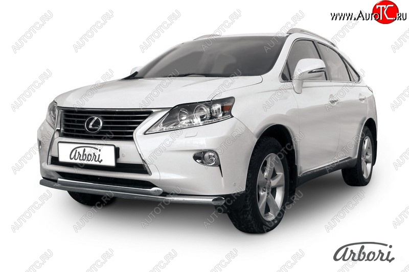 22 049 р. Защита переднего бампера Arbori (нержавейка, 2 трубы d57 mm) Lexus RX350 AL10 рестайлинг (2012-2015)  с доставкой в г. Краснодар