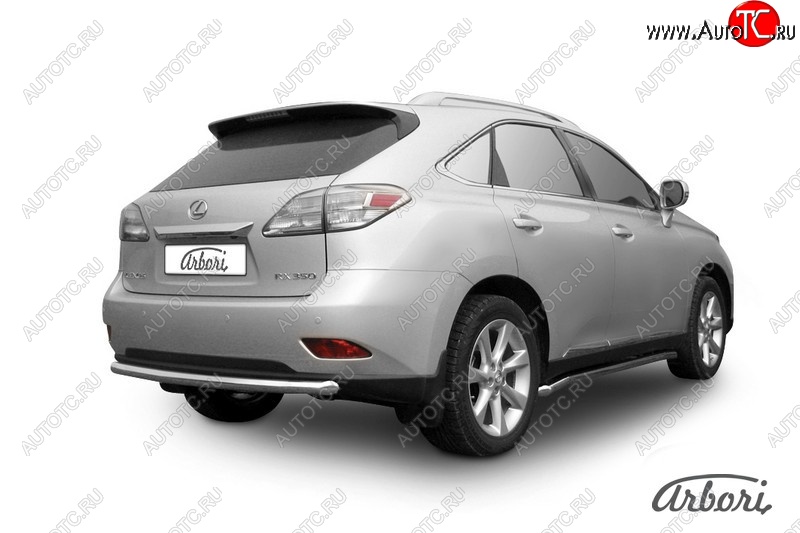 15 749 р. Защита заднего бампера Arbori (нержавейка, 1 труба d57 mm). Lexus RX350 AL10 дорестайлинг (2008-2012)  с доставкой в г. Краснодар