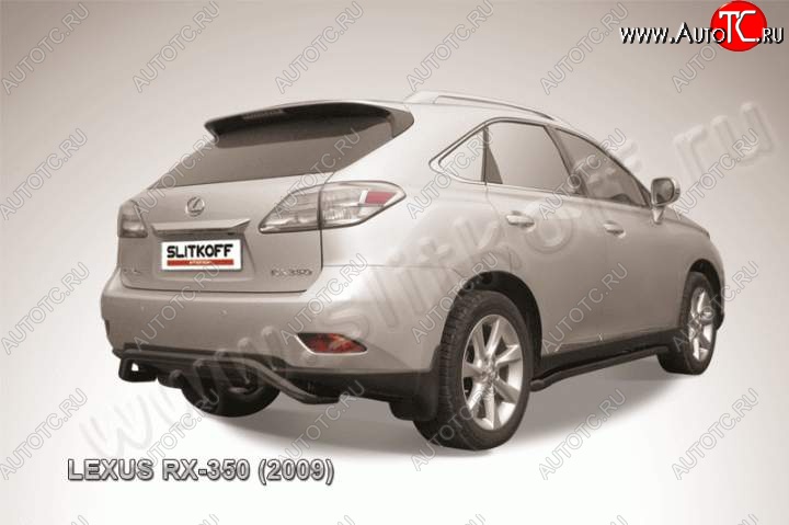 11 299 р. Защита задняя Slitkoff  Lexus RX350  AL10 (2008-2012) дорестайлинг (Цвет: серебристый)  с доставкой в г. Краснодар