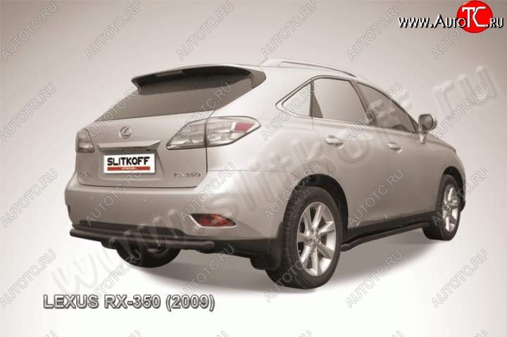 12 549 р. Защита задняя Slitkoff Lexus RX350 AL10 дорестайлинг (2008-2012) (Цвет: серебристый)  с доставкой в г. Краснодар