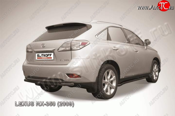 15 999 р. Защита задняя Slitkoff Lexus RX350 AL10 дорестайлинг (2008-2012) (Цвет: серебристый)  с доставкой в г. Краснодар