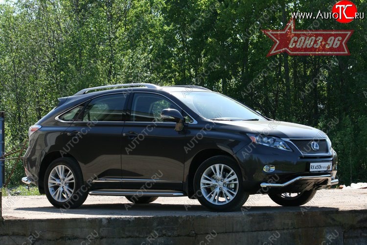 16 199 р. Защита переднего бампера одинарная Souz-96 (d60) Lexus RX450H AL10 дорестайлинг (2009-2012)  с доставкой в г. Краснодар