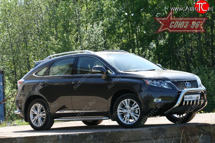 29 339 р. Защита переднего бампера Souz-96 (d76) Lexus RX450H AL10 дорестайлинг (2009-2012)  с доставкой в г. Краснодар