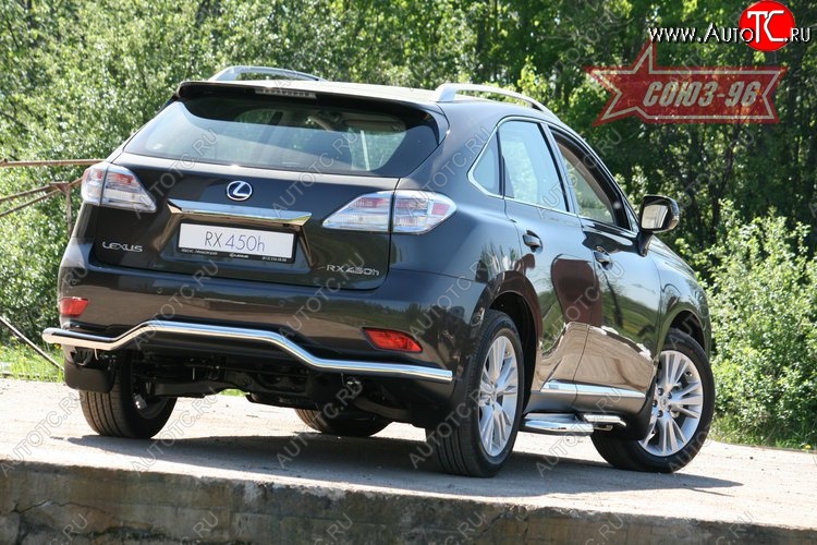 13 049 р. Защита заднего бампера Souz-96 (d60) Lexus RX450H AL10 дорестайлинг (2009-2012)  с доставкой в г. Краснодар