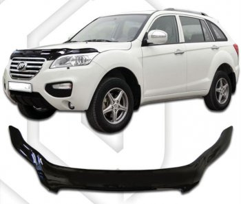 Дефлектор капота CA-Plastiс exclusive Lifan (Лифан) X60 (Х60) (2011-2024) дорестайлинг, 1-ый рестайлинг, 2-ой рестайлинг