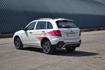 17 949 р. Защита заднего бампера Petroil Tuning Волна (d51) Lifan X60 2-ой рестайлинг (2016-2024) (Нержавеющая полированная сталь)  с доставкой в г. Краснодар. Увеличить фотографию 3