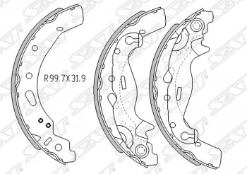 Колодки тормозные задние SAT Mazda 2/Demio DE дорестайлинг (2007-2011)