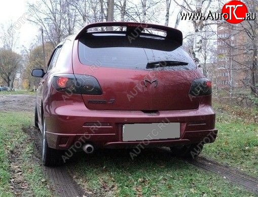 5 349 р. Накладка на задний бампер Sport CentreTuning  Mazda 3/Axela  BK (2003-2009) дорестайлинг, хэтчбэк, рестайлинг, хэтчбэк (Неокрашенная)  с доставкой в г. Краснодар