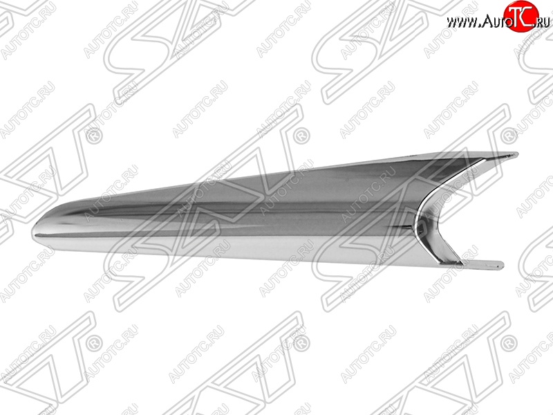 899 р. Левый молдинг на передний бампер SAT (хром)  Mazda 3/Axela  BM (2013-2019) дорестайлинг, хэтчбэк, рестайлинг, хэтчбэк (Неокрашенный)  с доставкой в г. Краснодар