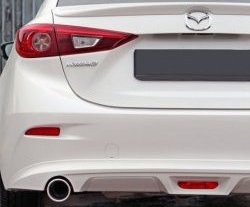 7 199 р. Диффузор заднего бампера Sport v1  Mazda 3/Axela  BM (2013-2016) дорестайлинг, хэтчбэк (Неокрашенная)  с доставкой в г. Краснодар. Увеличить фотографию 2