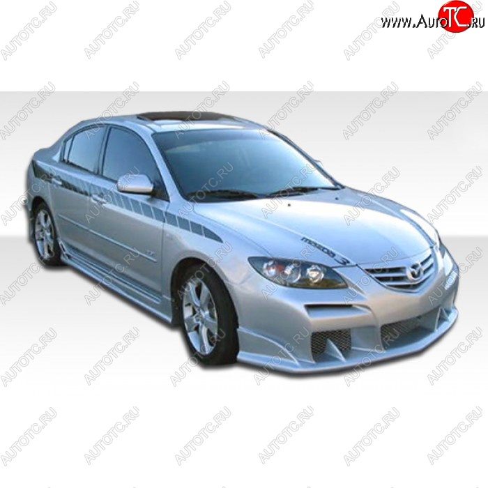 9 949 р. Передний бампер RAVEN DESIGN Mazda 3/Axela BK дорестайлинг седан (2003-2006) (Неокрашенный)  с доставкой в г. Краснодар