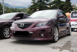 999 р. Реснички на фары RAVEN STYLE Mazda 3/Axela BK дорестайлинг седан (2003-2006) (Неокрашенные)  с доставкой в г. Краснодар. Увеличить фотографию 3