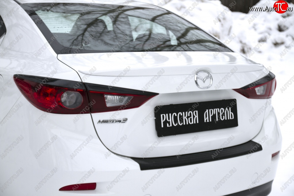 759 р. Реснички на фонари RA Mazda 3/Axela BM дорестайлинг седан (2013-2016) (Неокрашенные)  с доставкой в г. Краснодар