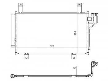 Радиатор кондиционера SAT Mazda (Мазда) CX-5 (ЦХ-5) ( KE,  KF) (2011-2024) KE, KF дорестайлинг, рестайлинг