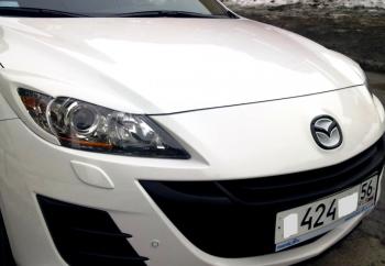 1 859 р. Реснички на фары MV-Tuning  Mazda 3/Axela  BL (2009-2013) дорестайлинг седан, дорестайлинг, хэтчбэк 5 дв., рестайлинг седан, рестайлинг, хэтчбэк (Неокрашенные)  с доставкой в г. Краснодар. Увеличить фотографию 4