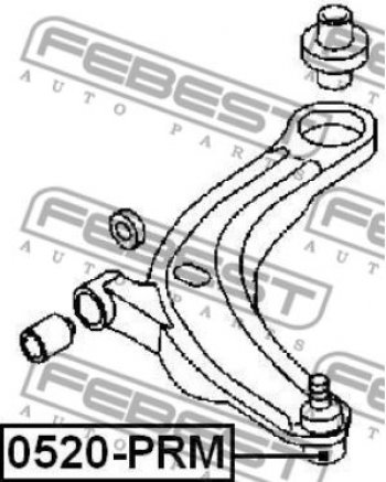 699 р. Шаровая опора Febest (левая/правая) Mazda 323/Familia седан BJ дорестайлинг (1998-2000)  с доставкой в г. Краснодар. Увеличить фотографию 2