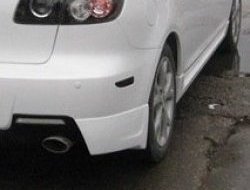 3 199 р. Клыки на задний бампер Style Mazda 3/Axela BK дорестайлинг, хэтчбэк (2003-2006) (Неокрашенная)  с доставкой в г. Краснодар. Увеличить фотографию 3