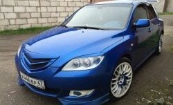 689 р. Реснички на фары Лодочки Mazda 3/Axela BK дорестайлинг, хэтчбэк (2003-2006) (Неокрашенные)  с доставкой в г. Краснодар. Увеличить фотографию 4