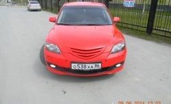 689 р. Реснички на фары Лодочки Mazda 3/Axela BK дорестайлинг, хэтчбэк (2003-2006) (Неокрашенные)  с доставкой в г. Краснодар. Увеличить фотографию 5