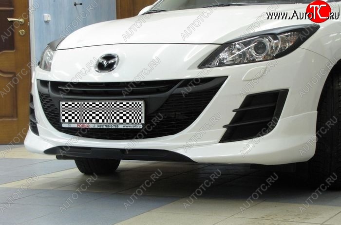 1 049 р. Реснички на фары LENZDESIGN Mazda 3/Axela BL дорестайлинг, хэтчбэк 5 дв. (2009-2011) (Неокрашенные)  с доставкой в г. Краснодар