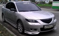 689 р. Реснички на фары Style (короткие) Mazda 3/Axela BK дорестайлинг седан (2003-2006) (Неокрашенные)  с доставкой в г. Краснодар. Увеличить фотографию 3