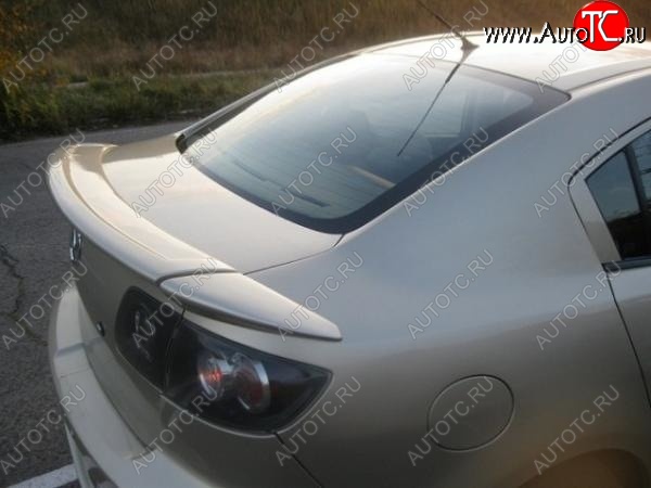 4 799 р. Спойлер Style v3 (три части) Mazda 3/Axela BK дорестайлинг седан (2003-2006) (Неокрашенный)  с доставкой в г. Краснодар