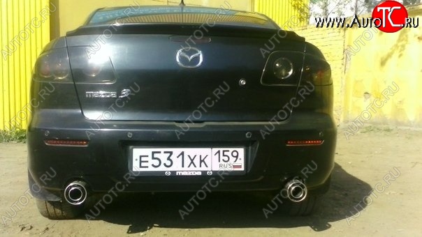 3 479 р. Лип спойлер Узкий Mazda 3/Axela BK дорестайлинг седан (2003-2006) (Неокрашенный)  с доставкой в г. Краснодар